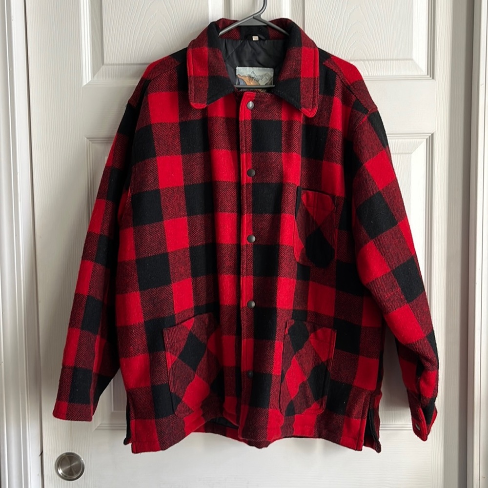 Mountain Buffalo Plaid Wool Blend Shacket /‎ SZ L